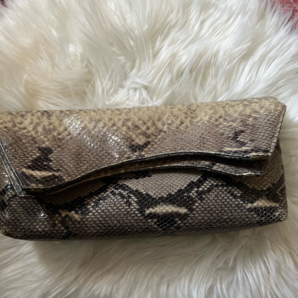 Stella max snake skin clutch new